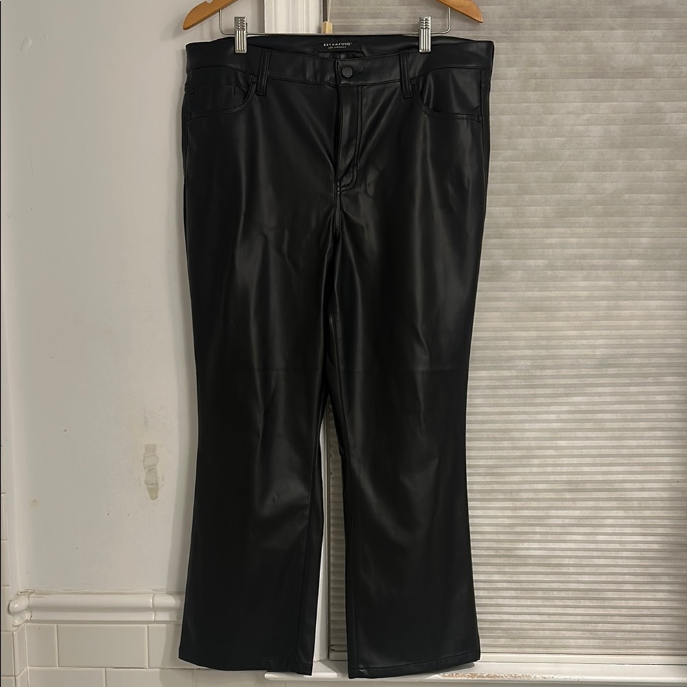 Liverpool Los Angeles black leather pants